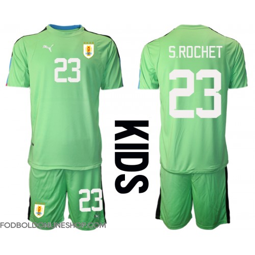 Uruguay Sergio Rochet #23 Målmand Hjemme Trøje Børn VM 2022 Kortærmet (+ Korte bukser)